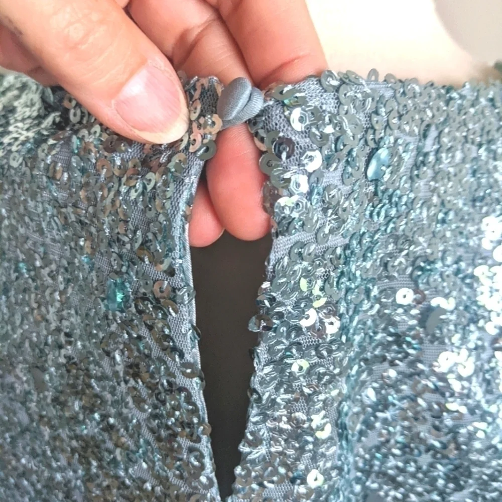 CITY Chic Blue Topaz Sequin Top 22 Maximalist Dopamine Dressing Party
